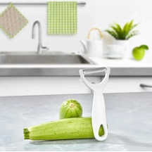 Paslanmaz Çelik Bıçaklı, Ergonomik Saplı, Pratik Meyve & Sebze Soyacağı Beyaz Diğer