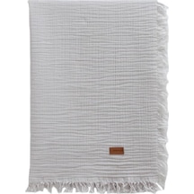 Caramell Müslin Battaniye 120 120 Beyaz
