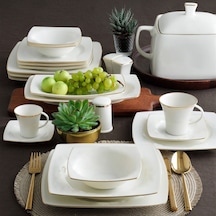 GÜRAL CAROLINE 85 PARÇA KARE BONE YEMEK TAKIMI - 20