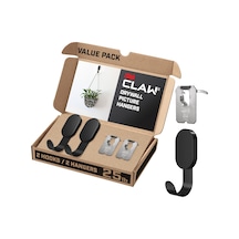 3m Claw 25 Lbs. Alçıpan Kanca Ve Resim Askısı Seti, Ev Dekoru Ve Oda Dekoru İçin Ağır Asma Çözümü, 2 Mat Siyah Kanca Ve 2 Resim Askısı