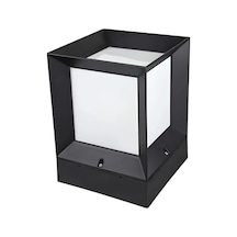 Şanled Kare Küp Dekoratif Siyah Kasa Set Üstü Bahçe Aydınlatma Armatürü -6 Adet Şeffaf