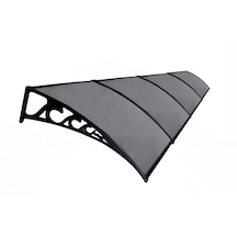 Plastik Ayak 6mm Levhalı Pratik Sundurma Kanopi 100x480cm Ant.gri