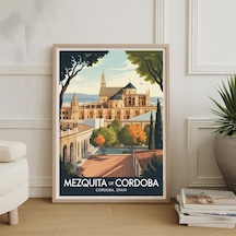 Antik Esintili Cordoba Mezquitası Seyahat Posteri İspanya Duvar Sanatı Baskısı
