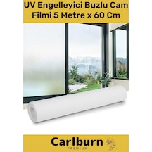 Özel Üretim İç Göstermeyen Yapışkan İz Bırakmaz Uv Engelleyici Buzlu Cam Filmi 5 Metre X 60 Cm
