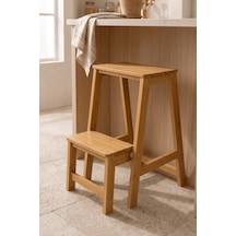 Robin Home Bambu Basamaklı Katlanabilir Merdiven Mutfak Tabure
