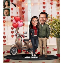 Bk Gift Kişiye Özel Sevgili Karikatürlü Ahşap Biblo -25, Fotoğraftan Karikatür, Sevgililer Günü Hediyesi, Ev Hediyesi Kobitmeyencom36352 Bk Gift