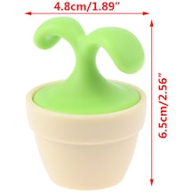 Yeşil-sevimli Mini Saksı Bitki Şekilli Merdane Topu Masajı El Vücut Manuel Masaj Boncuk Gevşeme Boyun Ayak Yüz Germe Güzellik Aracı