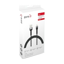 Siyah Shira Serisi Lightning Usb Kablo 1 Metre-zore