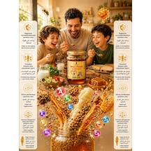 Ballı Polen Ve Arı Sütü 700gr %100 Doğal Arı Ürünleri Karışımı Energy Booster, , Royal Jelly & Bee Pollen Mix