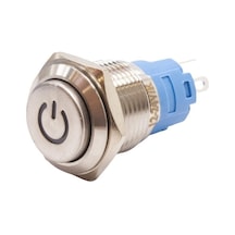 16A-G1-C 16Mm Çıkık Yaylı Işıklı Power Metal Buton - Sarı