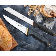 Lazbisa Mutfak Bıçak Seti Et Kasap Ekmek Bıçağı Sebze 2 Li Set