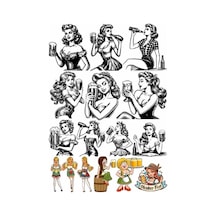Bira İçen Kız Sticker