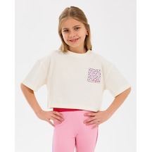 Skechers G Graphıc Tee Crop T-shirt Büyük Kız Çocuk Off White Tshirt Sk2510017-102 OFF WHITE