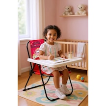 Exent 2-6 Yaş Little Prences Lüx Çocuk Piknik Sandalyesi-mini Kamp Sandalyesi-kırmızı Çok Renkli