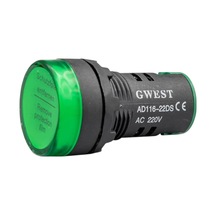 Gwest 22 - Y Led Sinyal 220v. Ac-dc Yeşil 10 Adet