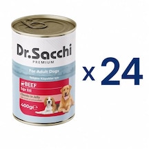Dr. Sacchi Delicious Sığır Etli Köpek Konservesi 400 Gr 24 Adet