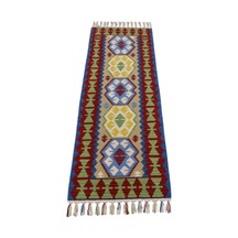 Kilim Antik El Dokuma Yün Mini Yolluk Pınarbaşı Kayseri Kilimi 0067 - Yeni - Çok Renkli
