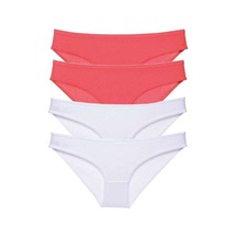 4 Adet Eko Set Likralı Kadın Slip Külot Fuşya Beyaz Standart