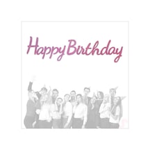 Happy Birthday Simli Folyo Karton Banner, 2 Mt - Pembe 0  -  99