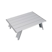 Aotu Mini Masa Alüminyum Alaşımlı Ultra Hafif Katlanabilir Masa Masası - Gümüş Gri