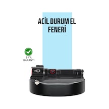 Usb Şarjlı Çok Amaçlı El Feneri Çekiçli Pusulalı Diğer