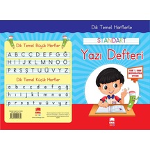 2021 Yeni Müfredat Dik Temel Harfler Renkli Yazı Defteri 3 Adet