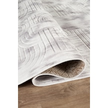 Villadia Home Textile Bambu Kaymaz Taban Dört Mevsim Yıkanabilir Kesme Koridor Mutfak Salon Yatak Oturma Oda Yolluk Halı Gri