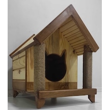 Kedi Evi Kedi Yuvası Ahşap Iç Mekan Barınak