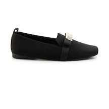 Bambi Siyah Nikel Kadın Loafer Ayakkabı K01327020382 Siyah