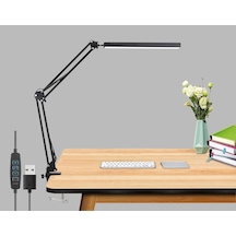 Dekoratif Led Masa Lambası Sy040 Usb Kablolu Kademeli 3 Eklemli Led Masa Lambası, Kıskaçlı Model Çalışma Masası Genel