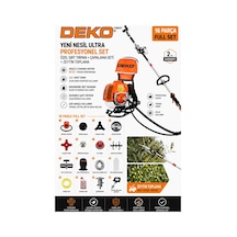 Deko 16prcs 63cc Benzinli Sırt Tırpanı 16 Parça Full Set Zeytin Toplama Aparatı + Super Çapa Set