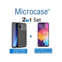 Samsung Uyumlu Galaxy A50 Maxy Serisi Silikon Kilif + Cam (Seçin) 333206068