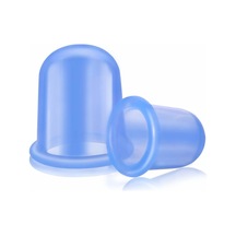 Şeffaf Silikon Selülit Masaj Kupası 2'li Set Kuru Kupa Masaj Se Mavi