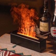 Dq711 Alev Aromaterapi Difüzör Sessiz Usb Hava Nemlendirici Siyah