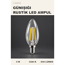 Cata 4w E14 Günışığı Rustik Led Ampul