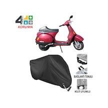 Piaggio Vespa Cosa Motosiklet Brandası ( Kilit Uyumlu - Siyah