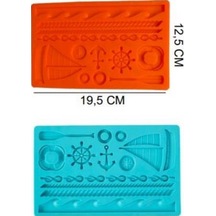 Şeker Hamur Kalıbı Silikon Denizcilik Temalı 12,5 19,5 Cm