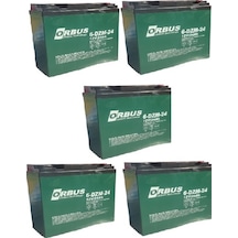 Orbus 12v 24 Amper Dik Elektrikli Bisiklet Aküsü 5'lü Paket