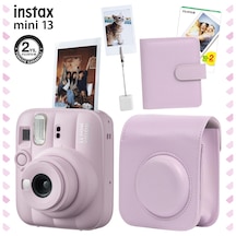 Instax Mini 13 Fotoğraf Makinesi Deri Çanta Albüm Kıskaç + 20'li Film Hediye Seti
