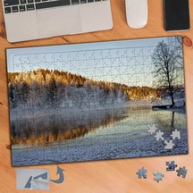 Karlı Çam Ağaçları,doğa 240 Parça Puzzle Yapboz Tablo-741