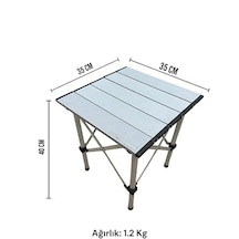Motorcu Masası Alüminyum Sehba Sekoutdoor Sk01 Açık Gri