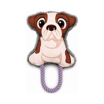 Lupox Dijital Buldog İpli Peluş Oyuncak Siyah