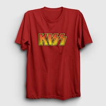 Presmono Unisex Logo Kiss T-shirt Kırmızı