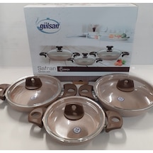 Gülsan Safran Granit Sahan Set Cam Kapaklı