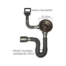 Çöpmak Kapalı Taşmalı Körüklü Evye Sifonu 50 Mm 1''