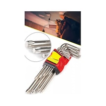 Tr Eltos Jaws 9 Parça Çelik Alyan Takımı Tork Anahtarı Seti Yıldız Alyan Set 120 Mm 1410