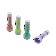 Mini Boy Led El Feneri - Pilli - Renkli Plastik Pembe
