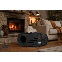 Miyuva Keçe Kedi Evi Demonte Yıkanabilir Taşınabilir Kedi Kulübesi Miskin Gri