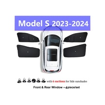 Goldenqian Tesla Model Y 2024 2025 Güneşlik Ön Arka Cam Güneş Gölge Kapak Vantuz İle Model X S3 Yayla Aksesuarları Ms New 4 Sides