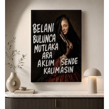 Bk Gift Vintage Klasik Sanat Esprili Sözlü Dekoratif Kanvas Tablo - 3 Çok Renkli